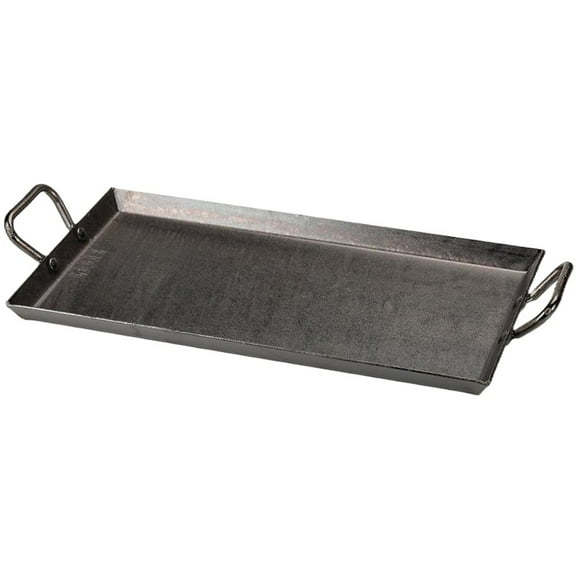 Lodge Cast Iron Seasoned Steel Outdoor Nonstick Cooking Griddle for Grill or Campfire