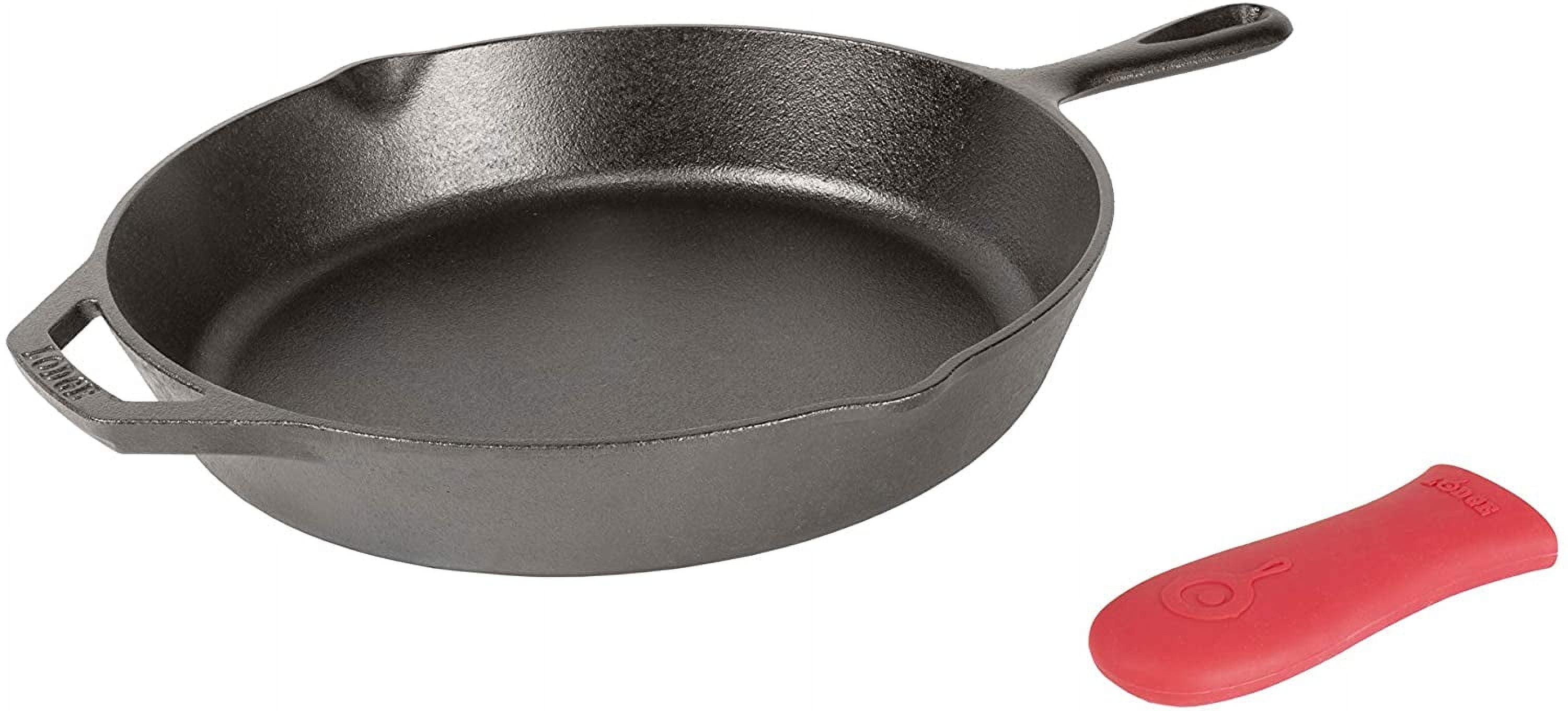 rincentd 12 Inch Cast Iron Skillet, with 2 pack Silicone Handle