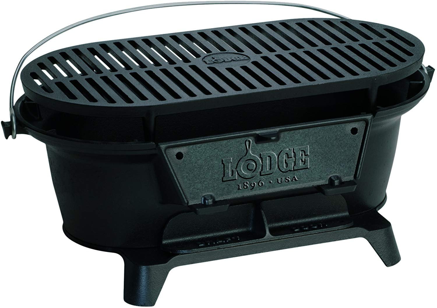 Lodge Cast Iron Sportsman's Large Charcoal Hibachi-Style