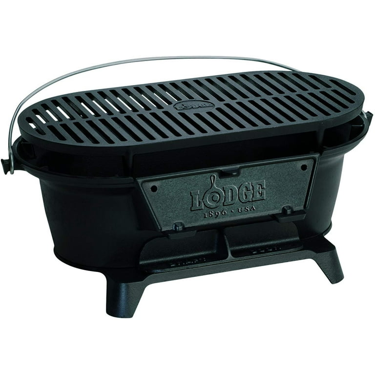 Lodge Cast Iron Sportsman's Grill. Large Charcoal Hibachi-Style