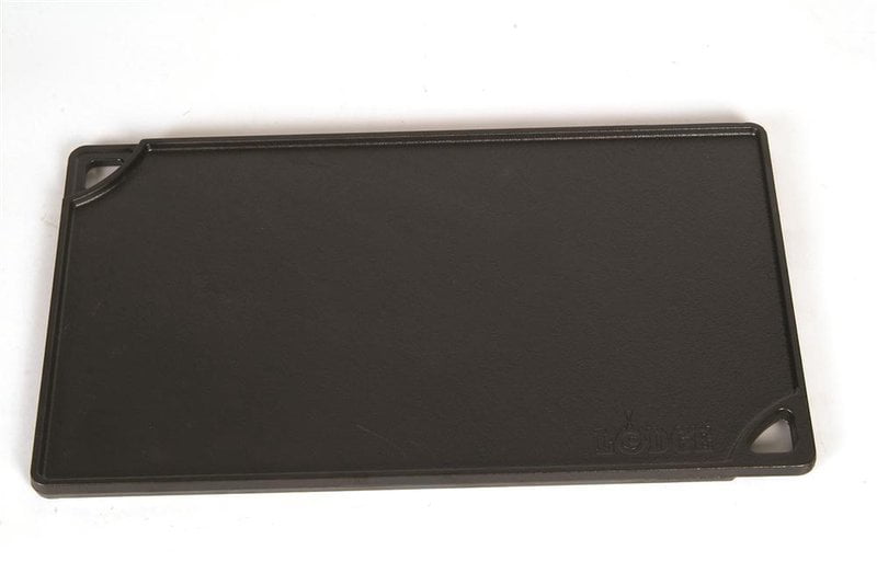 Lodge 16.75" x 9.5" Black Cast Iron Reversible Griddle
