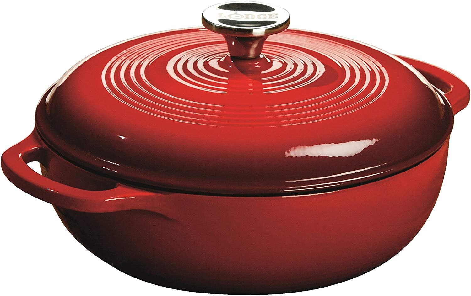 magicplux Dutch Oven Pot with Lid, Enameled Cast Iron Dutch Oven 2 Quart,  Cast Iron Pot for Cooking, Red