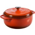 thumbnail image 1 of Lodge Enameled Cast Iron Dutch Oven, 6 Qt, Poppy, 1 of 10