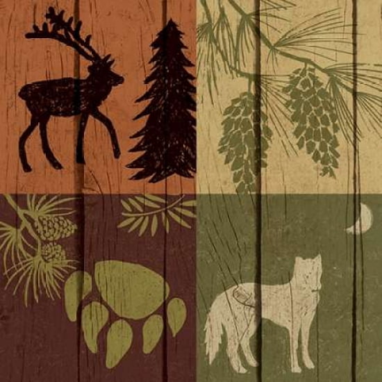 Lodge Four Pack II Canvas Art - Nicholas Biscardi (24 x 24)