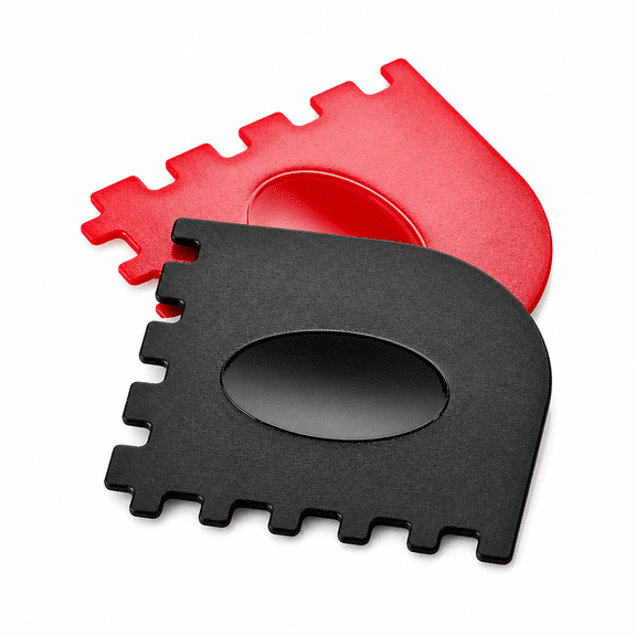 Lodge Grill Pan Scraper Set, 2-Pack Polycarbonate Pan Scraper Tool, Red and Black