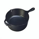 Lodge 10.25 Inch Cast Iron Skillet - Pre-Seasoned Frying Pan with Teardrop Handle - Oven, Stovetop, Grill & Campfire Use - Made in USA - Durable, Non-Toxic, Even-Heating Cookware - Black
