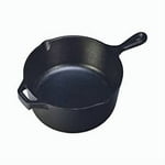 Lodge 10.25 Inch Cast Iron Skillet - Pre-Seasoned Frying Pan with Teardrop Handle - Oven, Stovetop, Grill & Campfire Use - Made in USA - Durable, Non-Toxic, Even-Heating Cookware - Black