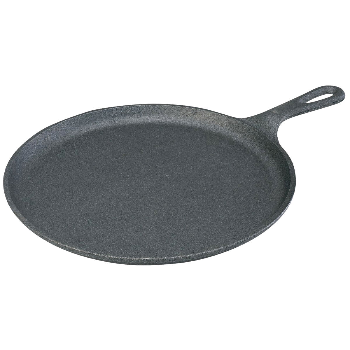 Lodge Logic Round Griddle - Pre-Seasoned Cast Iron - 10.5 in Diameter, Black — Residential Use, Standard Application