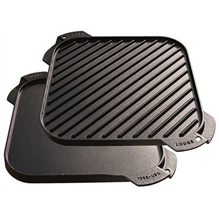 Lodge LSRG3 Cast Iron Single-Burner Reversible Grill/Griddle