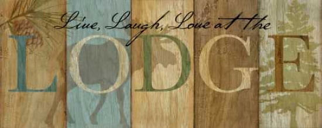 Lodge Living Sign I Canvas Art - Cynthia Coulter (10 x 20)