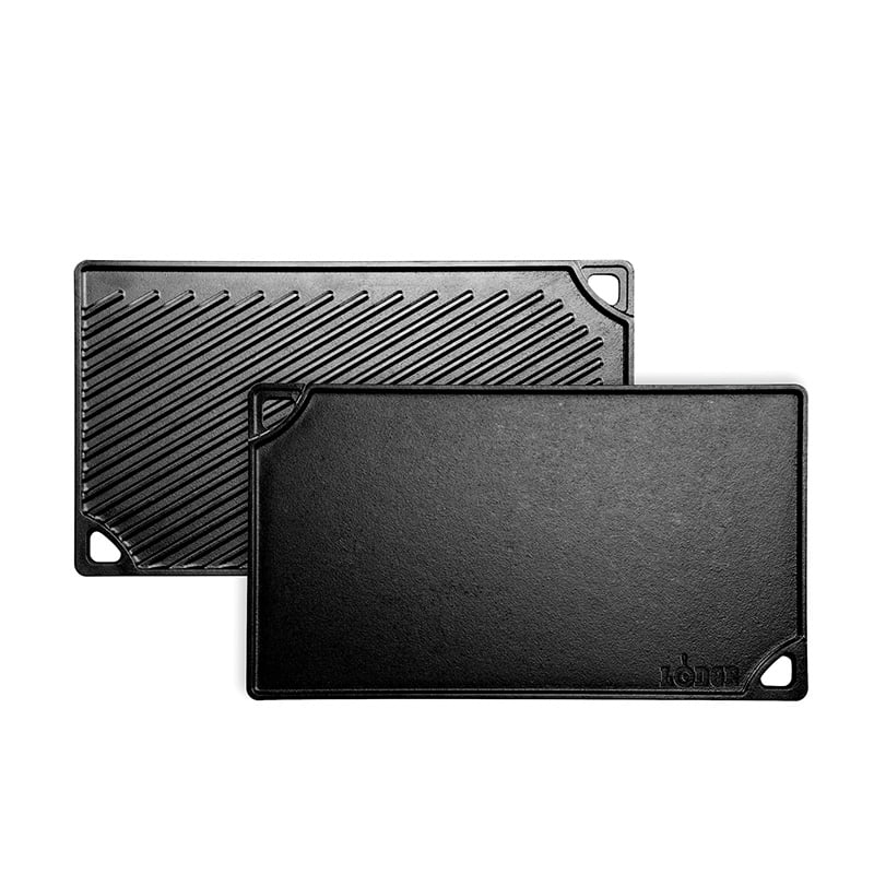 Lodge 16.75" x 9.5" Black Cast Iron Reversible Griddle