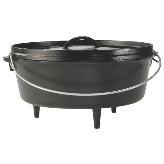 Lodge Logic Camp Oven 6 Qt. Cast Iron Pre-Seasoned, Round 12"