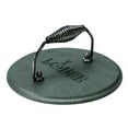 Lodge Logic LGPR3 Pre Seasoned Round Cast Iron Grill Press 7 in OD