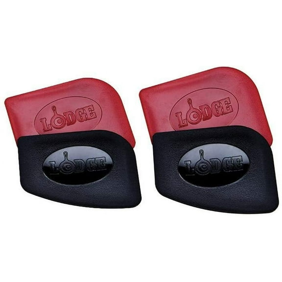 Lodge Polycarbonate Pan Scraper Set - Multipurpose - 4 Piece, Red and Black