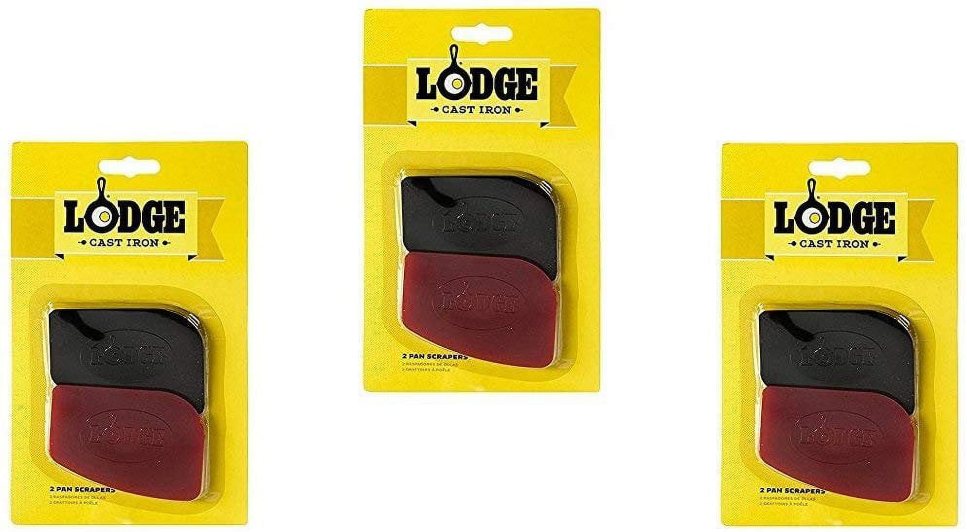 Lodge Polycarbonate Red and Black Pan Scraper, Set of 4, Size: 2 Pack