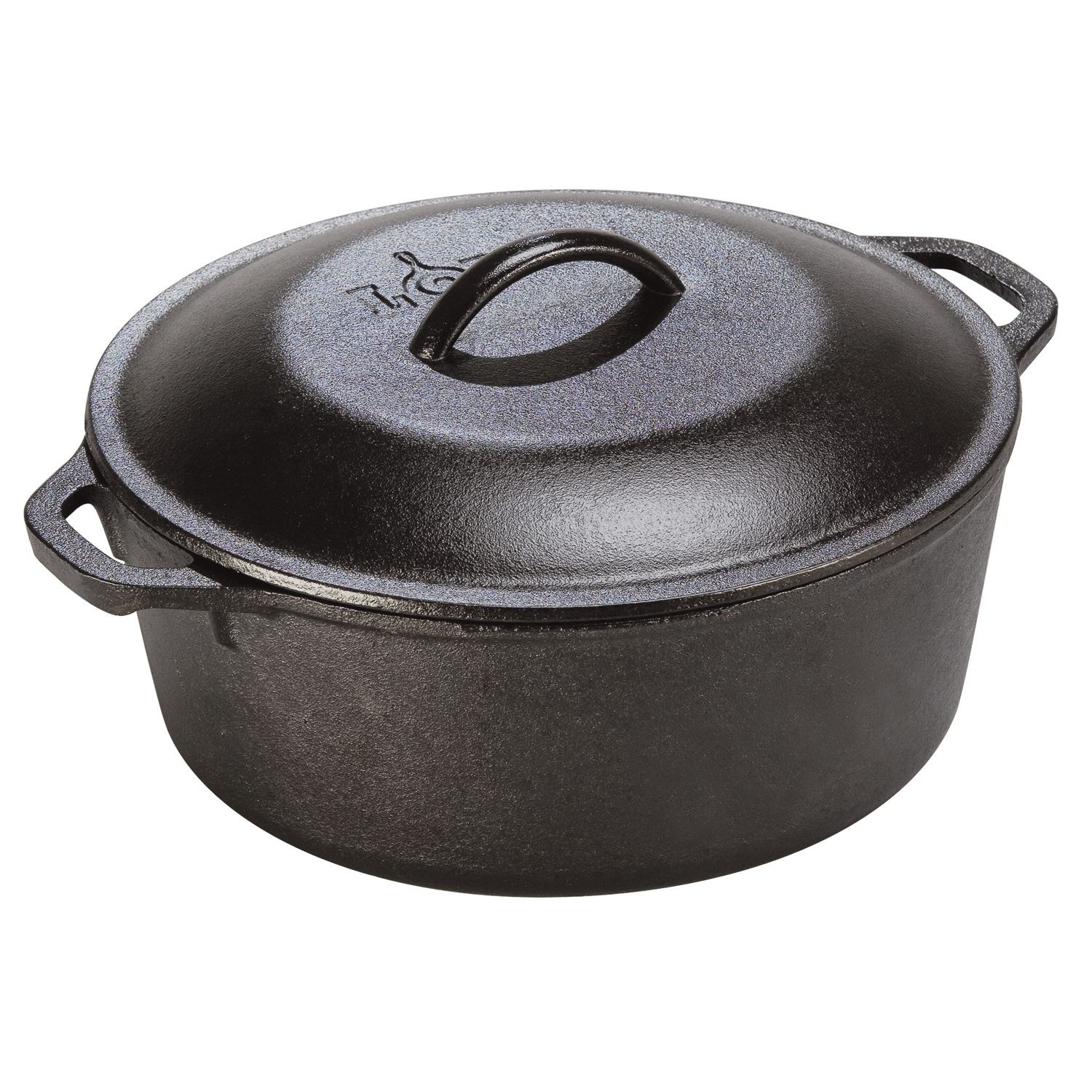 Lodge Pre-Seasoned 5 Quart Cast Iron Dutch Oven with Loop Handles and Cast Iron Cover - image 1 of 5