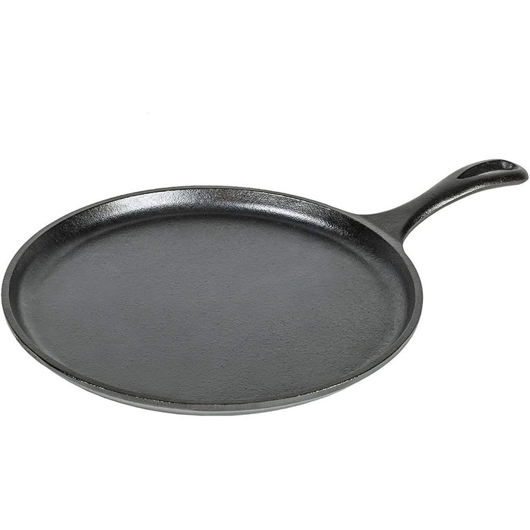 Commercial CHEF Pre-Seasoned 10-1/2 in. Cast Iron Round Griddle CHFL911 -  The Home Depot