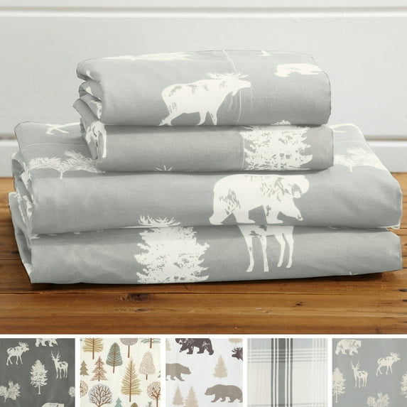 Lodge Printed Microfiber Sheet Set By Home Fashion Designs