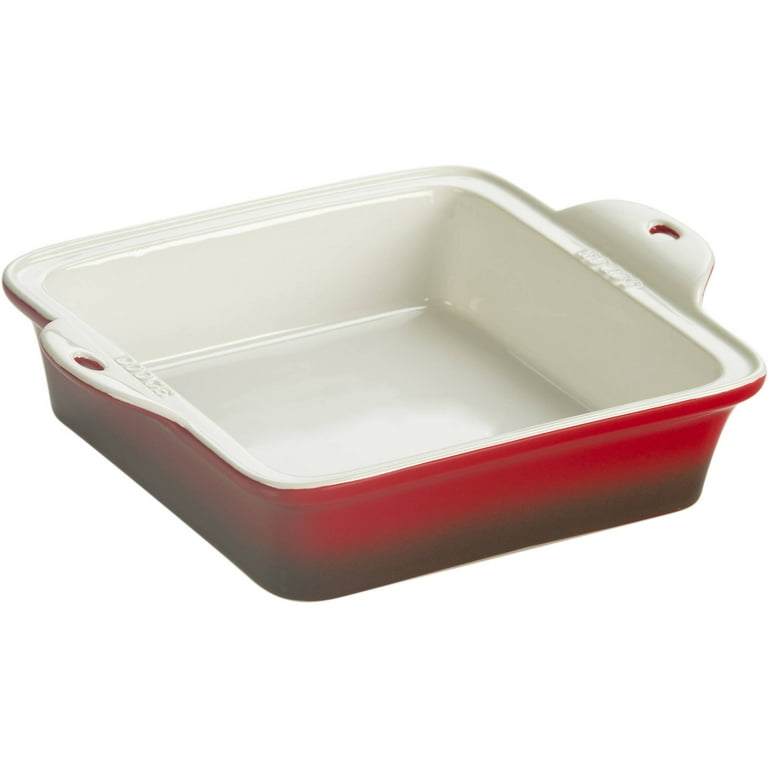 Crock-Pot Denhoff Ribbed 8 in. Square Stoneware Nonstick Casserole Dish in  Red 986100817M - The Home Depot