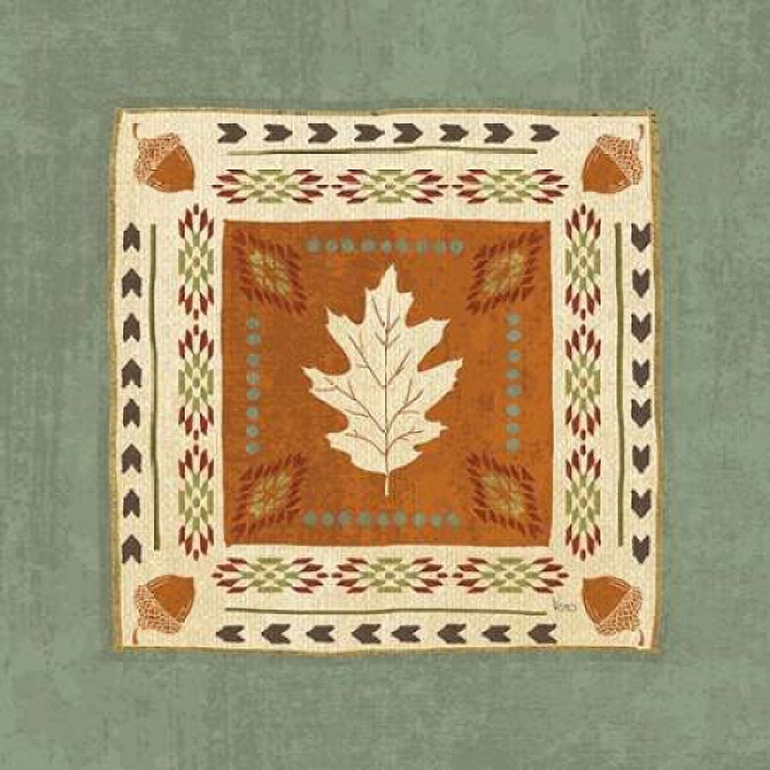 Lodge Resort Tile I Canvas Art - Veronique Charron (24 x 24)