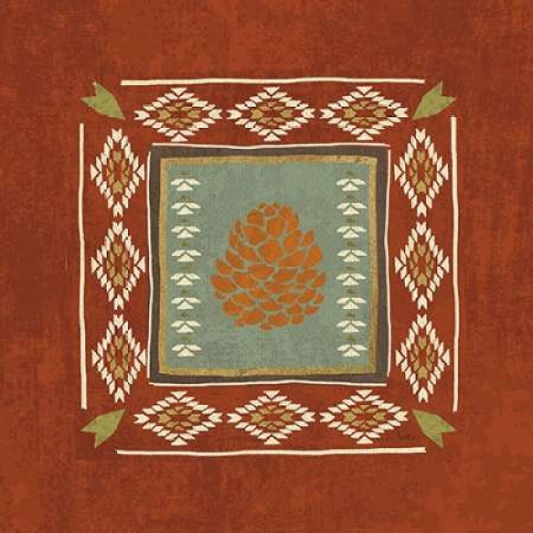 Lodge Resort Tile IV Canvas Art - Veronique Charron (24 x 24)