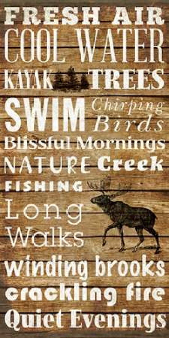 Lodge Type Canvas Art - Sd Graphics Studio (10 x 20)