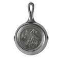 Lodge Wildlife Series6.5" Cast Iron Skillet with Wolf Scene, Black