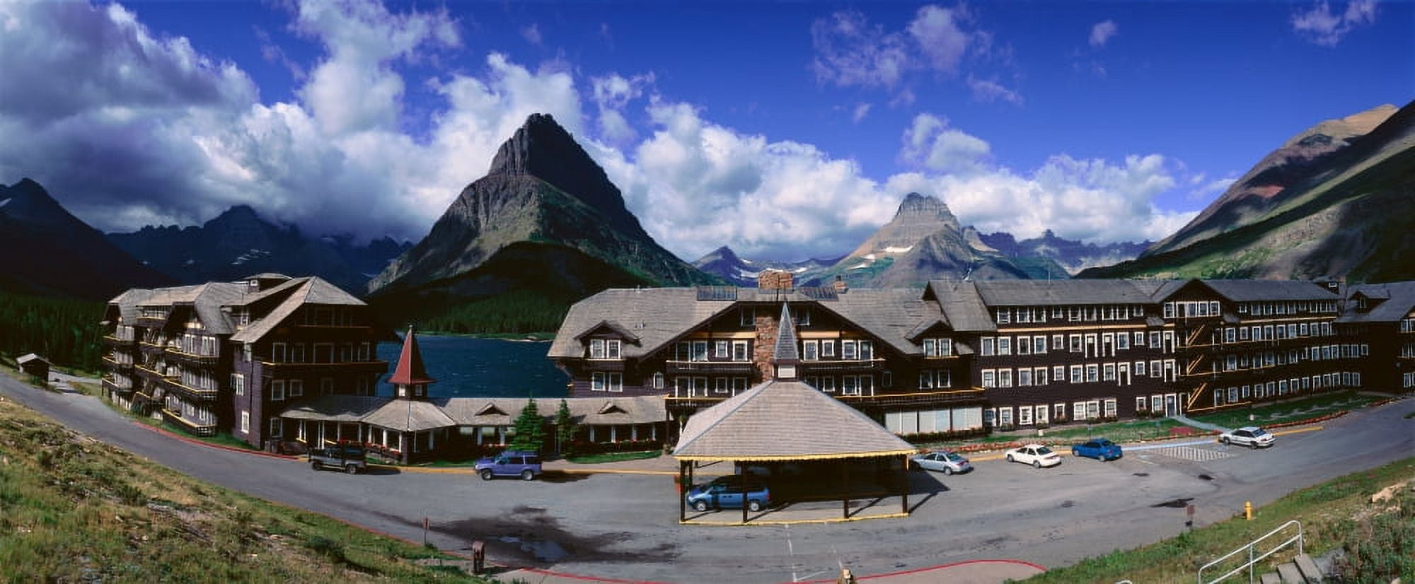 Lodge at Many Glacier Glacier National Park Montana Canvas Art - Panoramic Images (27 x 9)