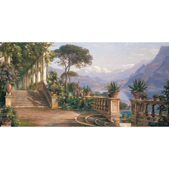 Lodge on Lake Como Poster Print by Aagard Carl Frederic (20 x 10)