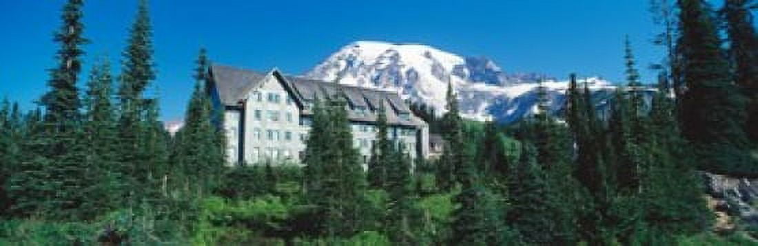 Lodge on a hill Paradise Lodge Mt Rainier National Park Washington State USA Canvas Art - Panoramic Images (18 x 6)