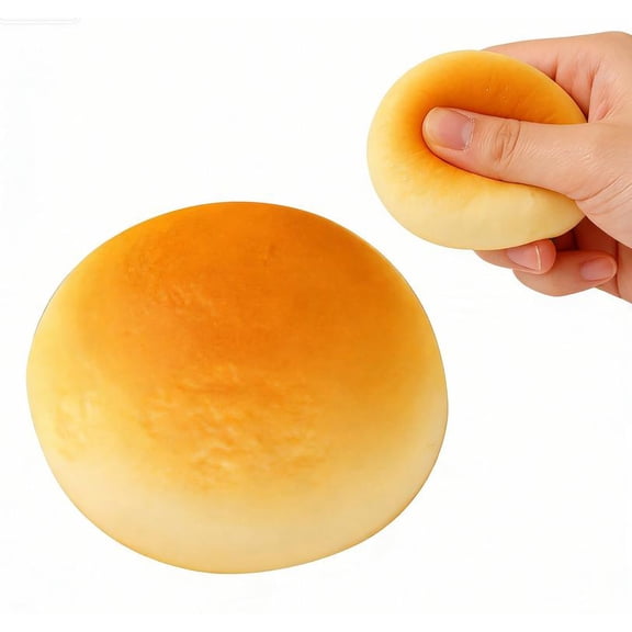 Lodgix 2026 New Bread Squeeze Toy, Soft Novelty Toy, Fake Bread Stress Relief Fidget Toy, Help for Relax, Focus, Autism, ADHD, Durable Toy, Realistic PU Artificial Bread for Home Decor (1.57in)
