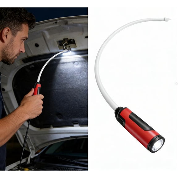 Lodgix 2026 New Flexible LED Flashlight Stick-Extended 7hr Battery, 30" Bendable Bright Mechanic Light Rechargeable for Under Hood Work, Garage & More (1Pcs)