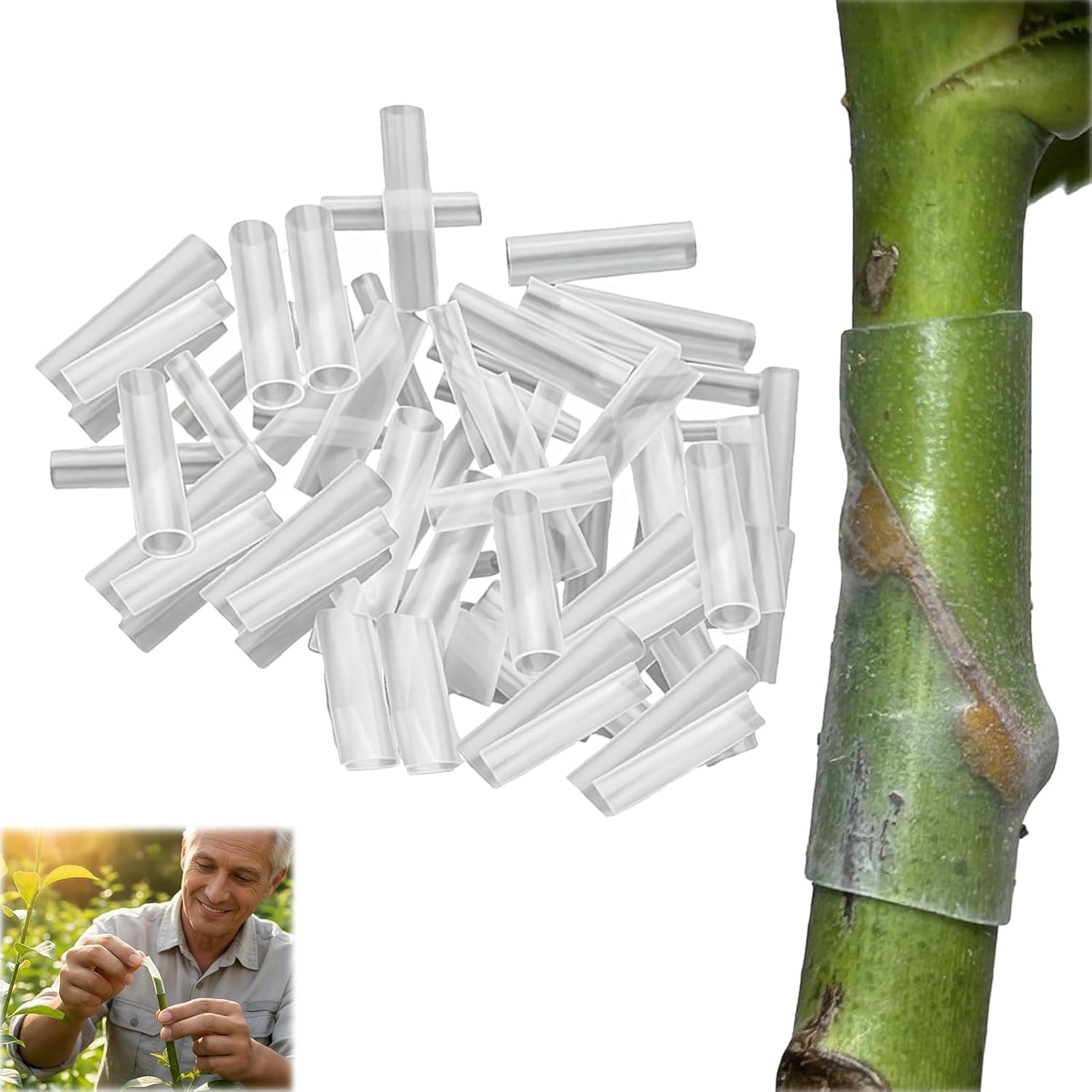 Lodgix Achieve Exceptional Growth with 50PCS Silicone Grafting Sleeves ...