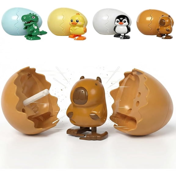 Lodgix Boom Eggs,Wind-Up Surprise Dino Eggs - Reusable Clockwork Dinosaur Toys - Easter, Christmas, Birthday Gift (Hydrochoerus)