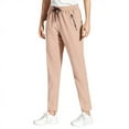 thumbnail image 1 of Lodgix Casual Pants Women Summer 2025 Straight Leg Drawstring Petite Pants with Pockets Comfy Lounge Pant Beige-XL, 1 of 5