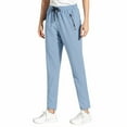 thumbnail image 1 of Lodgix Casual Pants Women Summer 2025 Straight Leg Drawstring Petite Pants with Pockets Comfy Lounge Pant Light Blue-2XL, 1 of 5