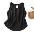 thumbnail image 1 of Lodgix Women's Tank Tops Sleeveless Summer Top Spaghetti Strap Shirt Loose Fit Beach Vacation 2025 Casual Black-2XL, 1 of 5
