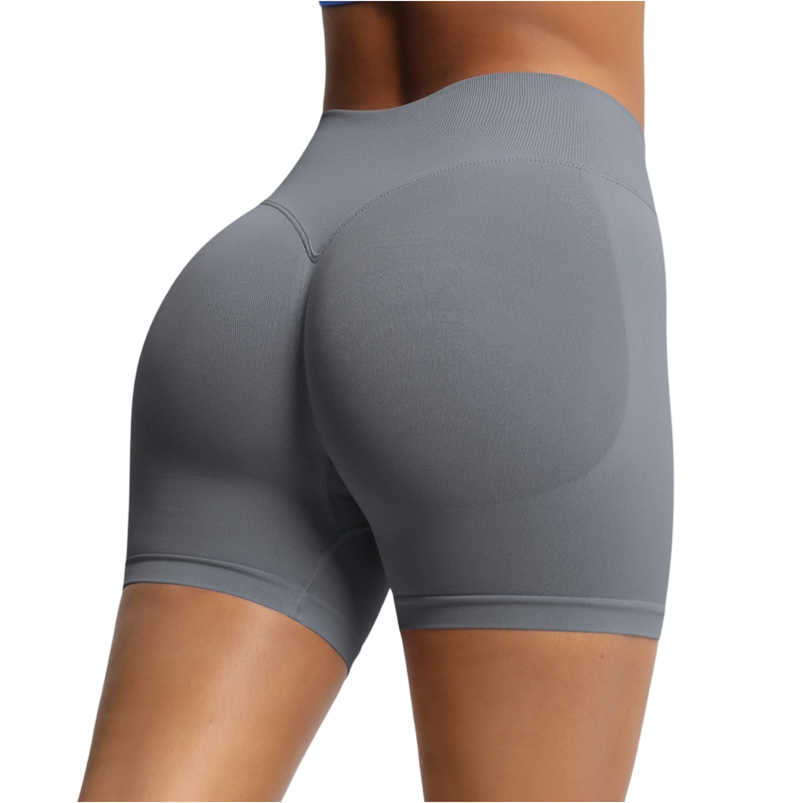 TSUTAYA Women's Seamless Yoga Shorts - Squat Proof Workout Shorts, High Waist Scrunch Design