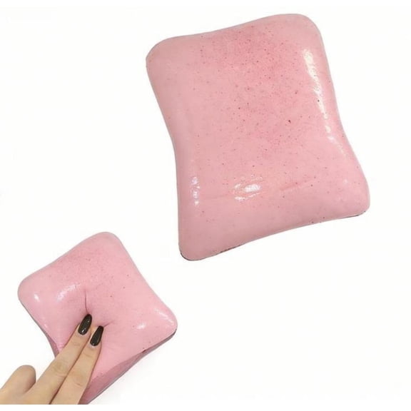 Lodgix Slow Rising Squishy Squishes | 4.3inch Toast Shaped Butter Squishy for Stress Relief & Focus Novelty Gift (Pink)