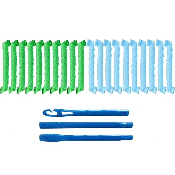 Loel 20pcs 22 Inch Heatless Spiral Hair Rollers, Magic Curl Styling Tools for Long Hair