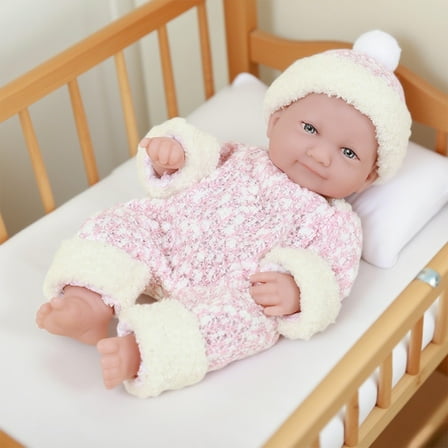 Loespoir Baby Dolls For Girls, Baby Doll With Clothes Accessories, 8.66 In Long Sleeve Cool Baby Doll, For Dress Up Fashion Play, Boys Gift Idea, Role Playing Toy, Pretend Care(White)
