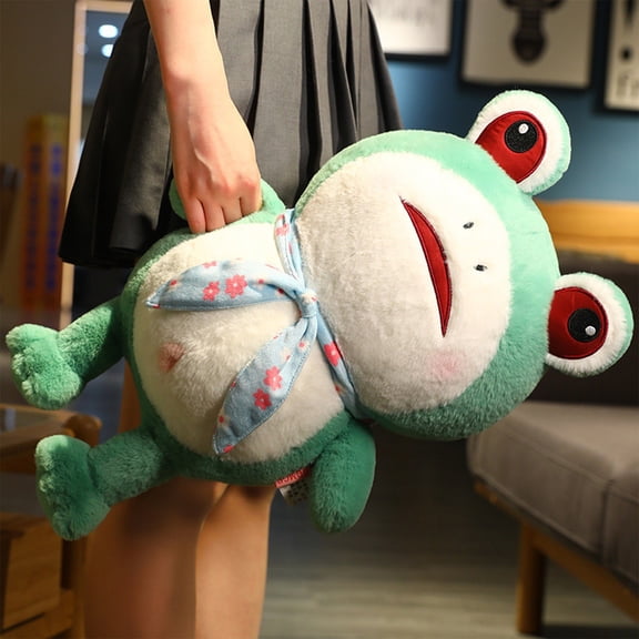 Loespoir Bizarre Life Themed Frog Doll Pillow with Sleep Cloth Design, Holiday and Birthday Gift for All Ages, for Comfort, Decor, and Entertainment