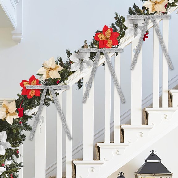 Loespoir Canary Ribbon Bow Hairpin for Flower Wrap, Decorative Hair Accessories with Yellow Designs, DIY Christmas Decoration Webbing for Crafting and Party Settings