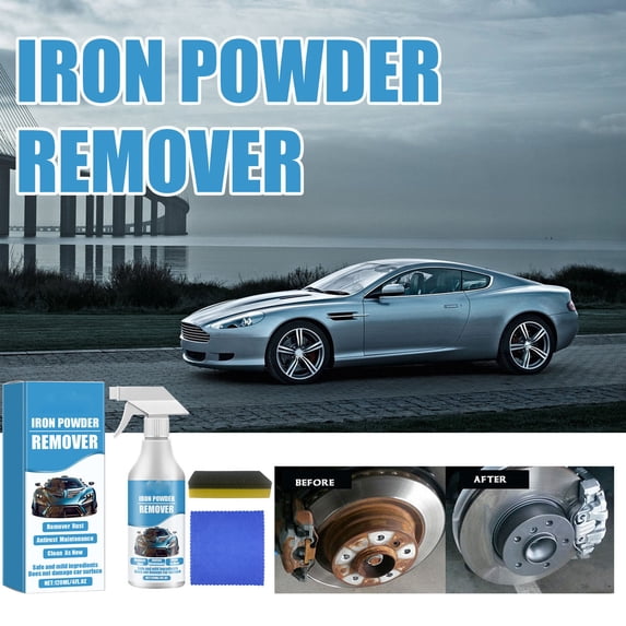Loespoir Car Paint Rust Remover, Wheel Iron Powder Rust Remover for Automotive Care, Metal Cleaner, Brake Dust Removal, Vehicle Maintenance