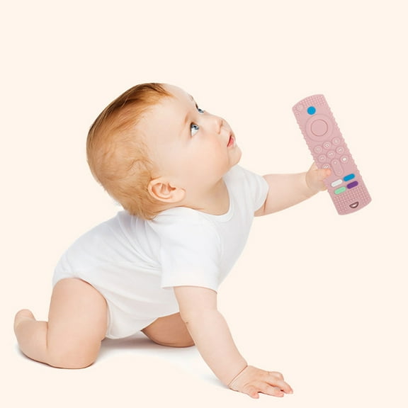Loespoir Children's Children's Hand Teething Stick Toys, Simulation TV Remote Control, Puzzle Toys for Teething and Learning