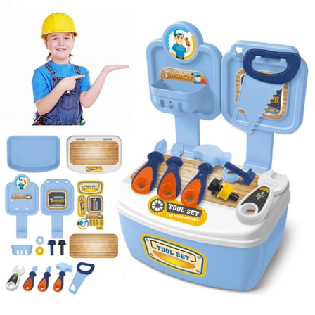 Loespoir Children's DIY Toy Set, Kids Tool Set, Pretend Game Engineer Tools, Birthday Gift for Boys and Girls Aged 3-8, Role Playing, Construction Fun, Imaginative Play