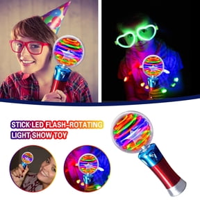 Loespoir Children's Luminous Toy Stick, LED Flash-Rotating Light Show Toy, Interactive Light Up Toy for Kids Play and Entertainment