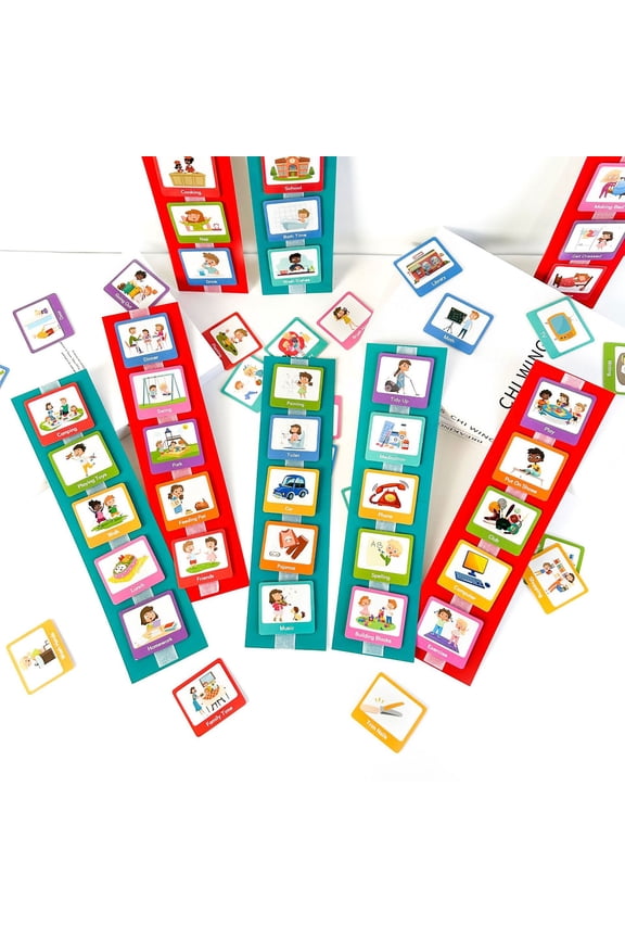 Children's Visuals Charts, Nonverbal Communication Visual Tool, Daily Scheduling Planning, for Autism Learning Materials, Home Sch-ool Education Behavioral Tool