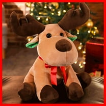 Loespoir Christmas Themed Dolls with Deer and Prop Designs, Cute Toy for Holiday Festivities, Gift Items for Seasonal Celebrations, Decoration for Home and Party(A)