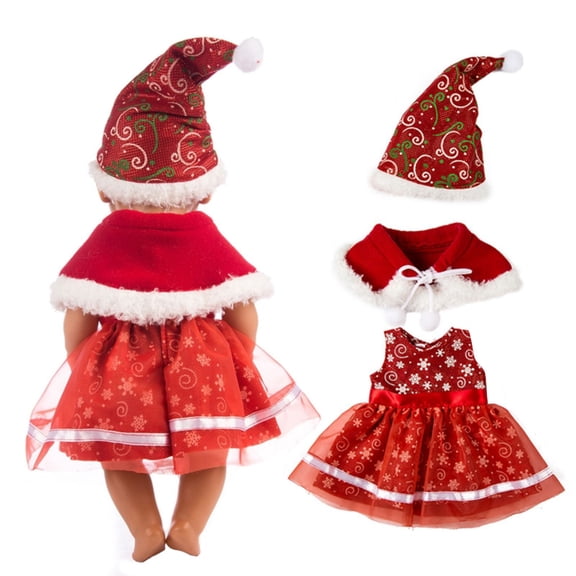 Loespoir Clothes For Baby Dolls, 18 Inch Girl Doll Coat, Doll Trouser Set, Imaginative Play, Dress Up Toy, Girls Gift, Sturdy Fabric(D)